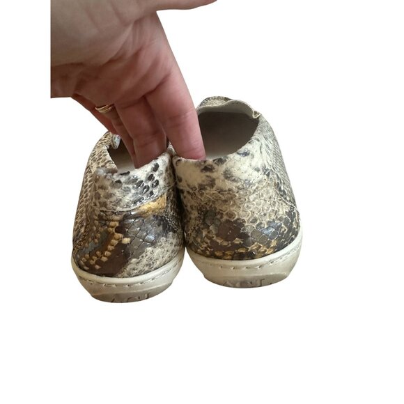 AGL Women's Snake Print Leather Loafers Flats Size 7 / 37 - Picture 6 of 8